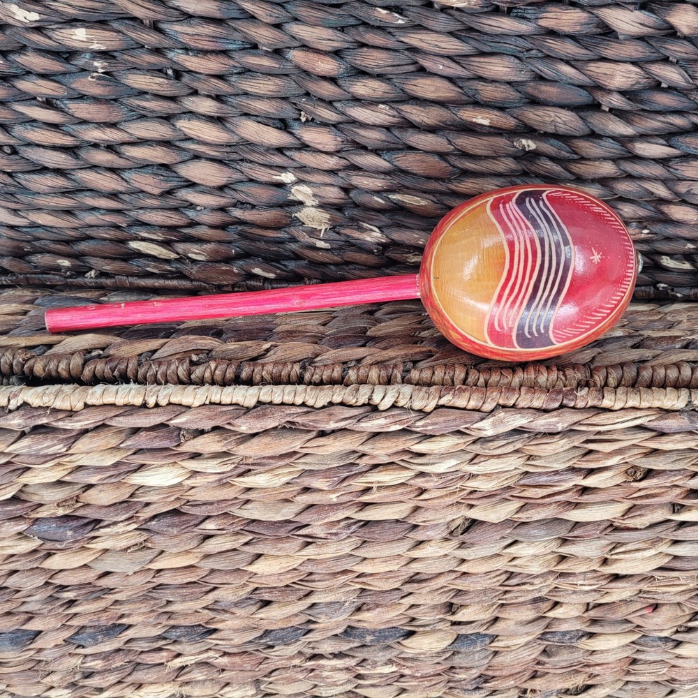Maraca Cartagena Colombia Souvenir Hand-Painted Wood collector musical decor